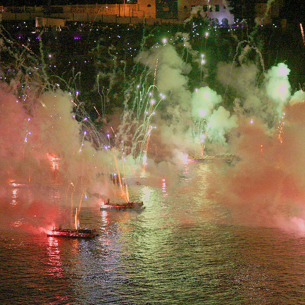 Fuegos artificiales de Combate Naval en Carnaval Mazatln 2020