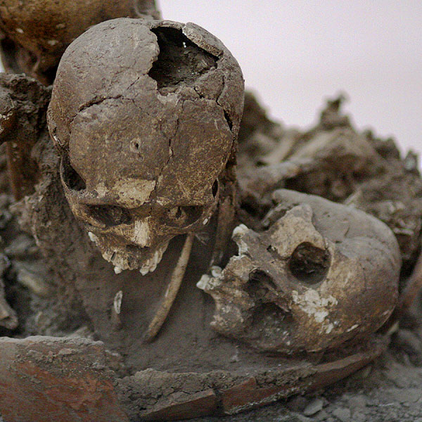Human skulls at the Mazatlan Museo Arqueologico Mazatlan Archaeology Museum