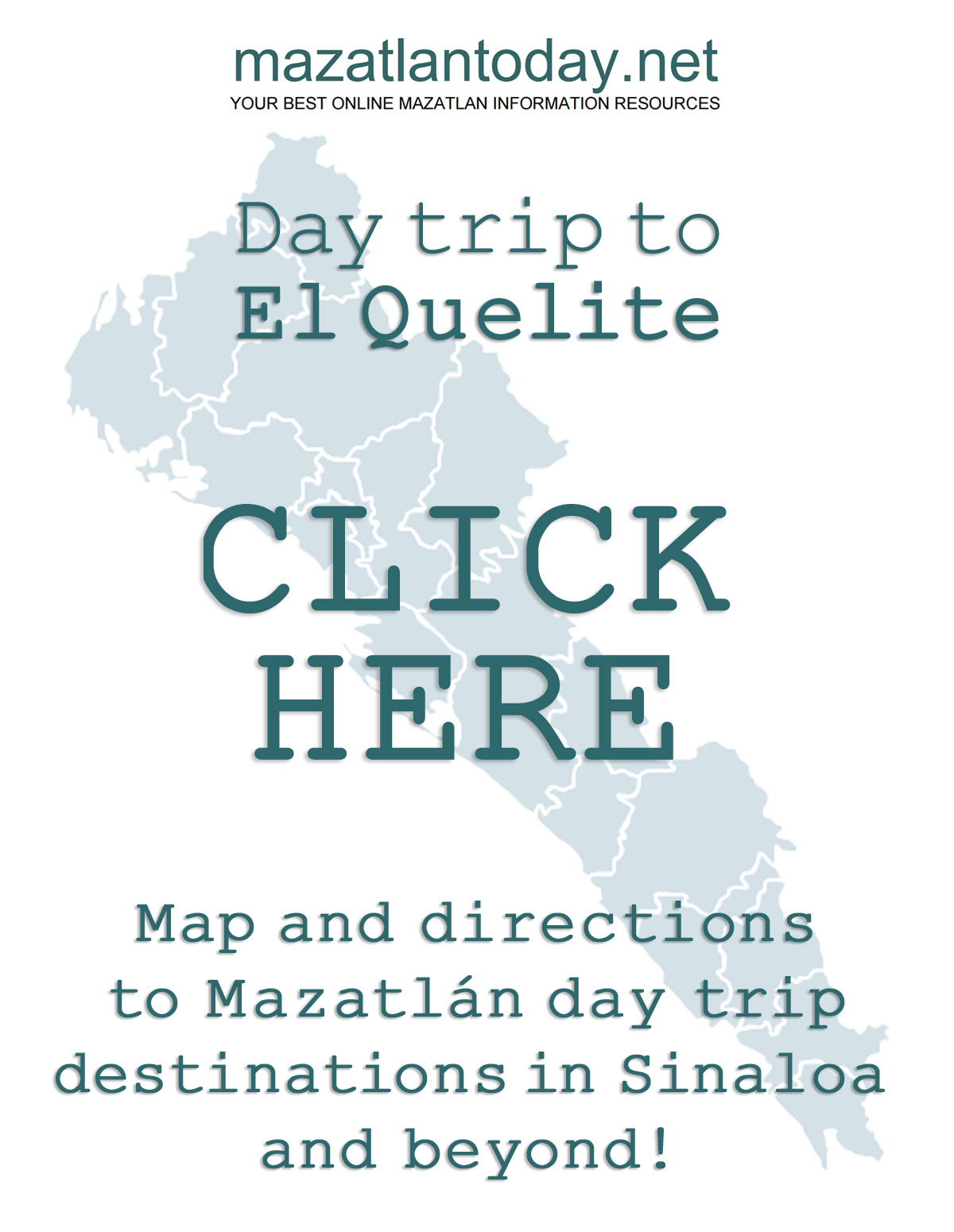 Download free Mazatlan - El Quelite day trip map and directions