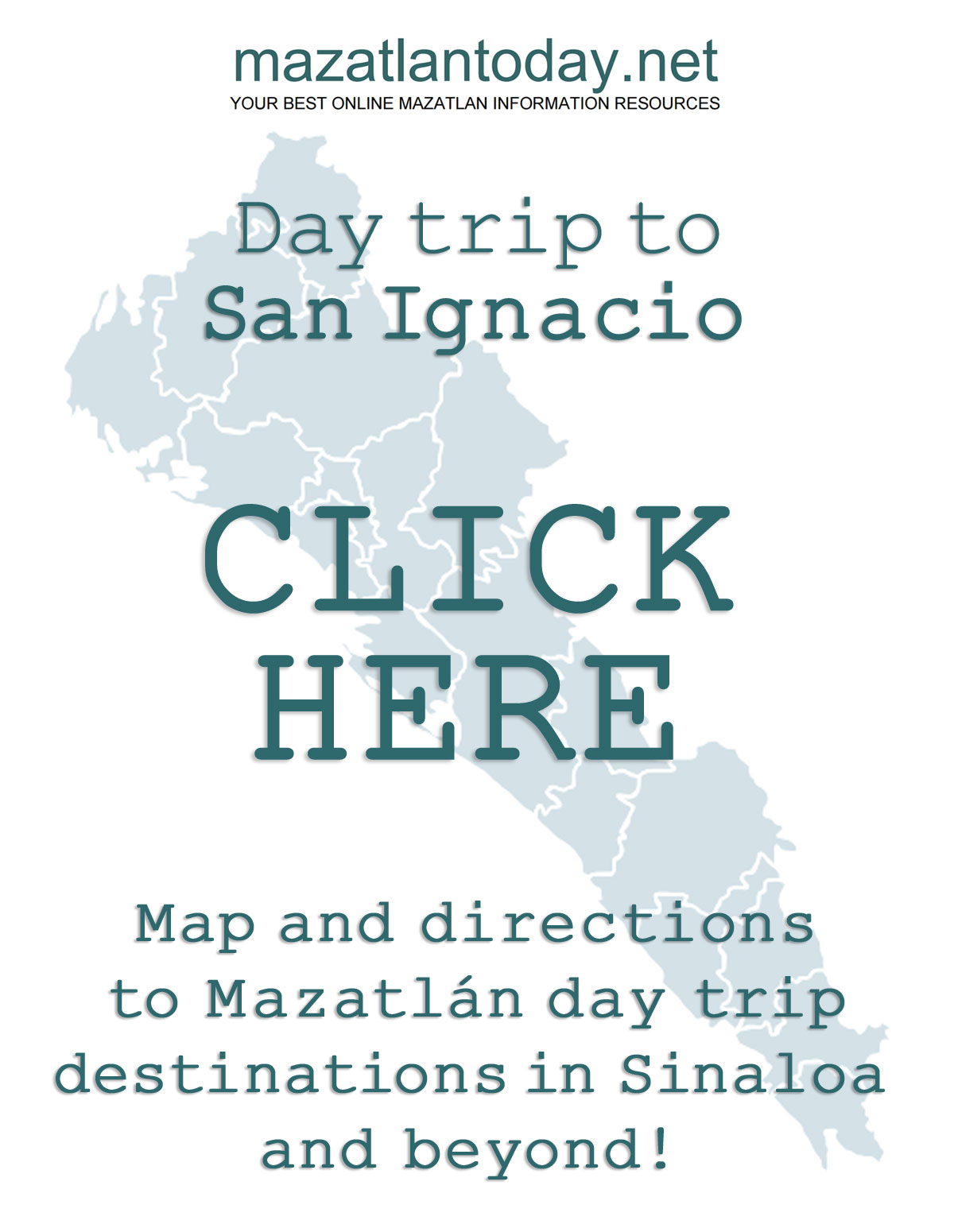 Download free Mazatlan - San Ignacio day trip map and directions