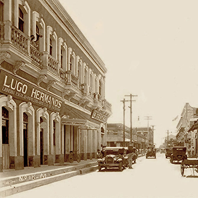 Electrified street in Mazatlan, 1930s