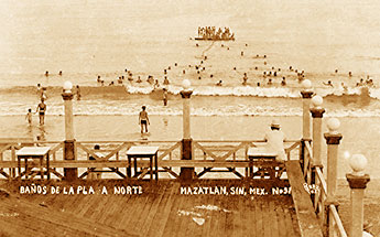 Playa Norte de Mazatlán a principios del siglo XX