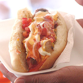 Mexico street hot dog